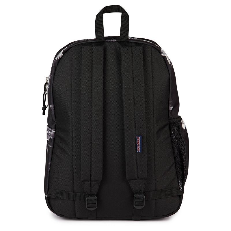 slide 2 of 8, JanSport Cross Town Plus Remix 17.5'' Backpack - Black: Recycled Polyester, High School, 1 ct