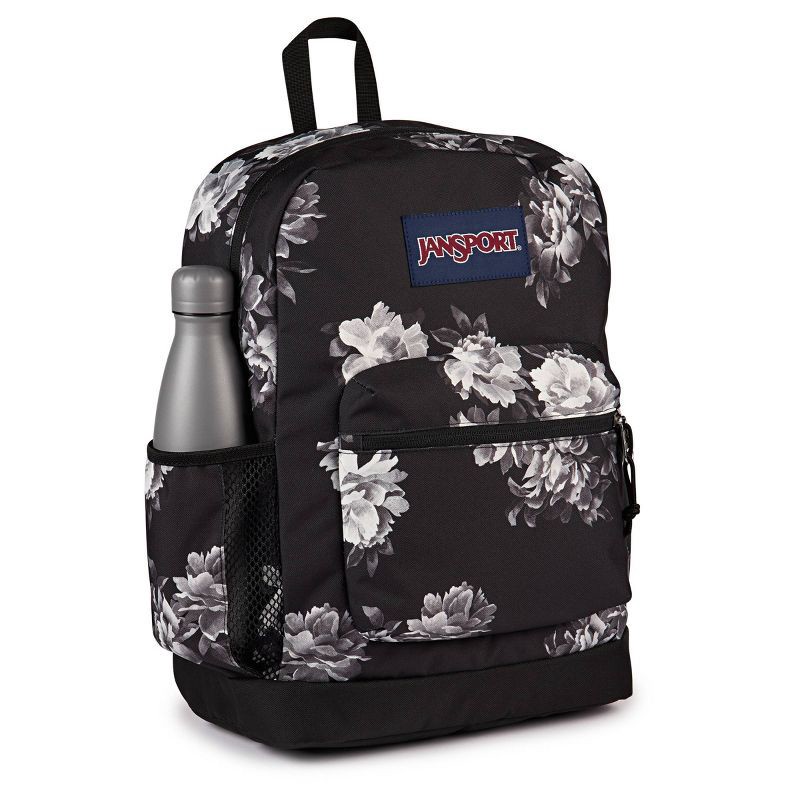 slide 3 of 8, JanSport Cross Town Plus Remix 17.5'' Backpack - Black: Recycled Polyester, High School, 1 ct