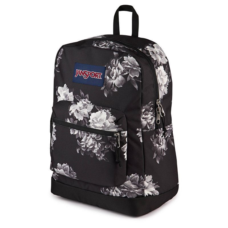 slide 8 of 8, JanSport Cross Town Plus Remix 17.5'' Backpack - Black: Recycled Polyester, High School, 1 ct