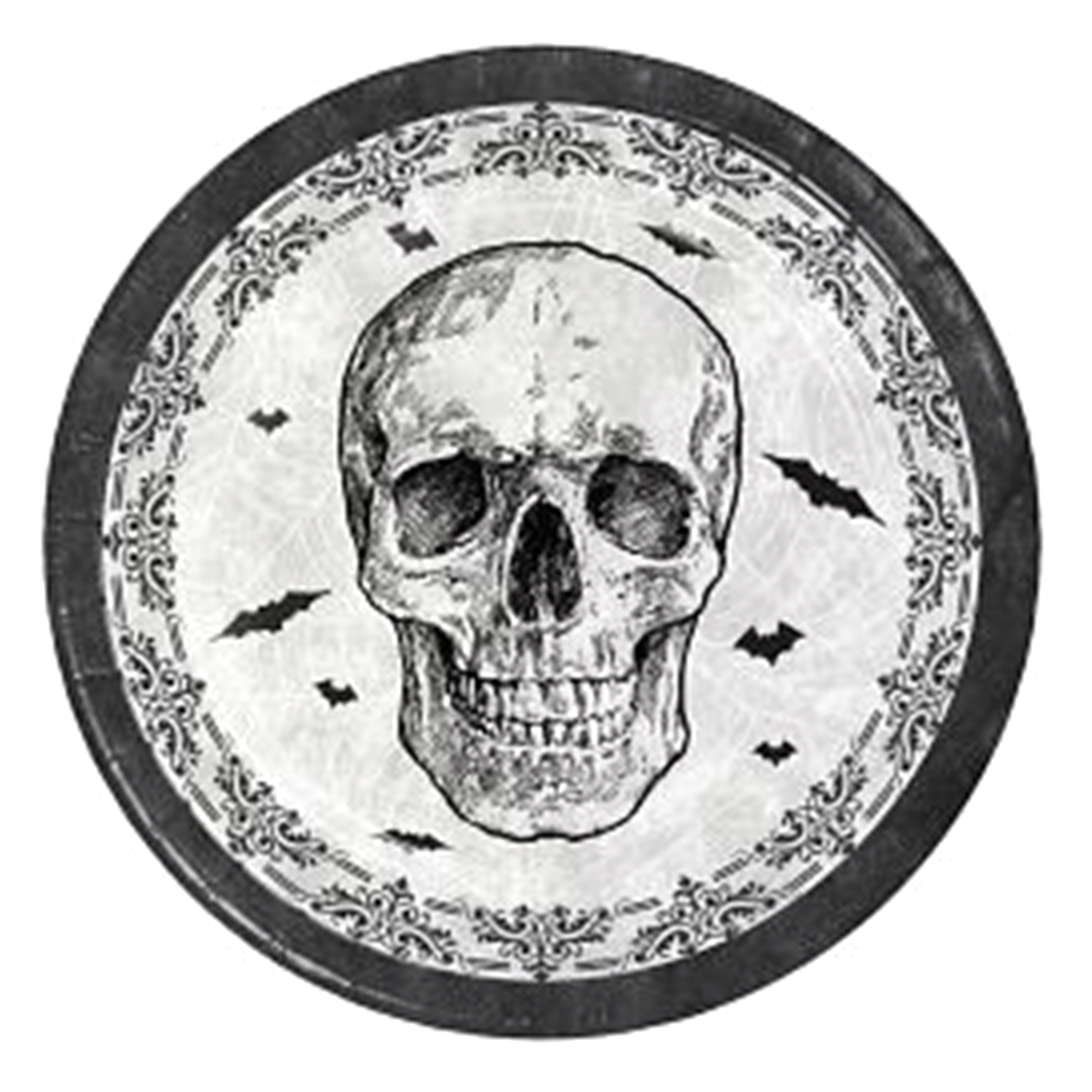 slide 1 of 1, Creative Converting Spider and Skull Dinner Plate, 8 ct