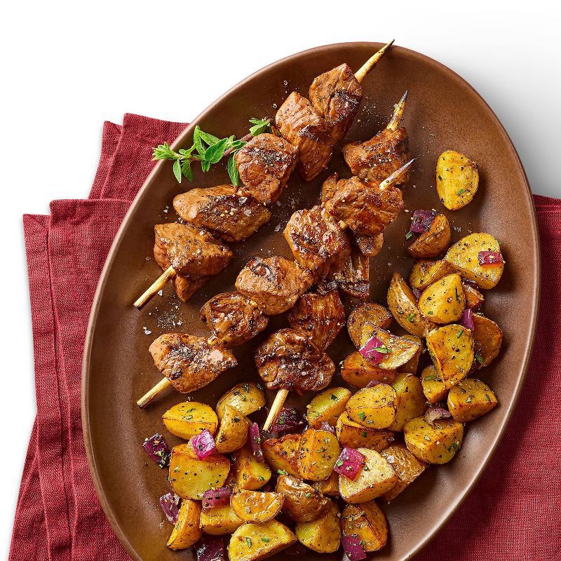 slide 3 of 4, Beef Sirloin Kabobs on Wooden Skewers 12oz/6ct - Good & Gather™, 6 ct; 12 oz