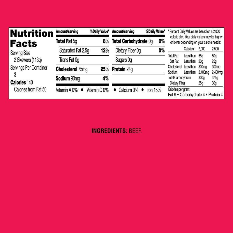 slide 4 of 4, Beef Sirloin Kabobs on Wooden Skewers 12oz/6ct - Good & Gather™, 6 ct; 12 oz