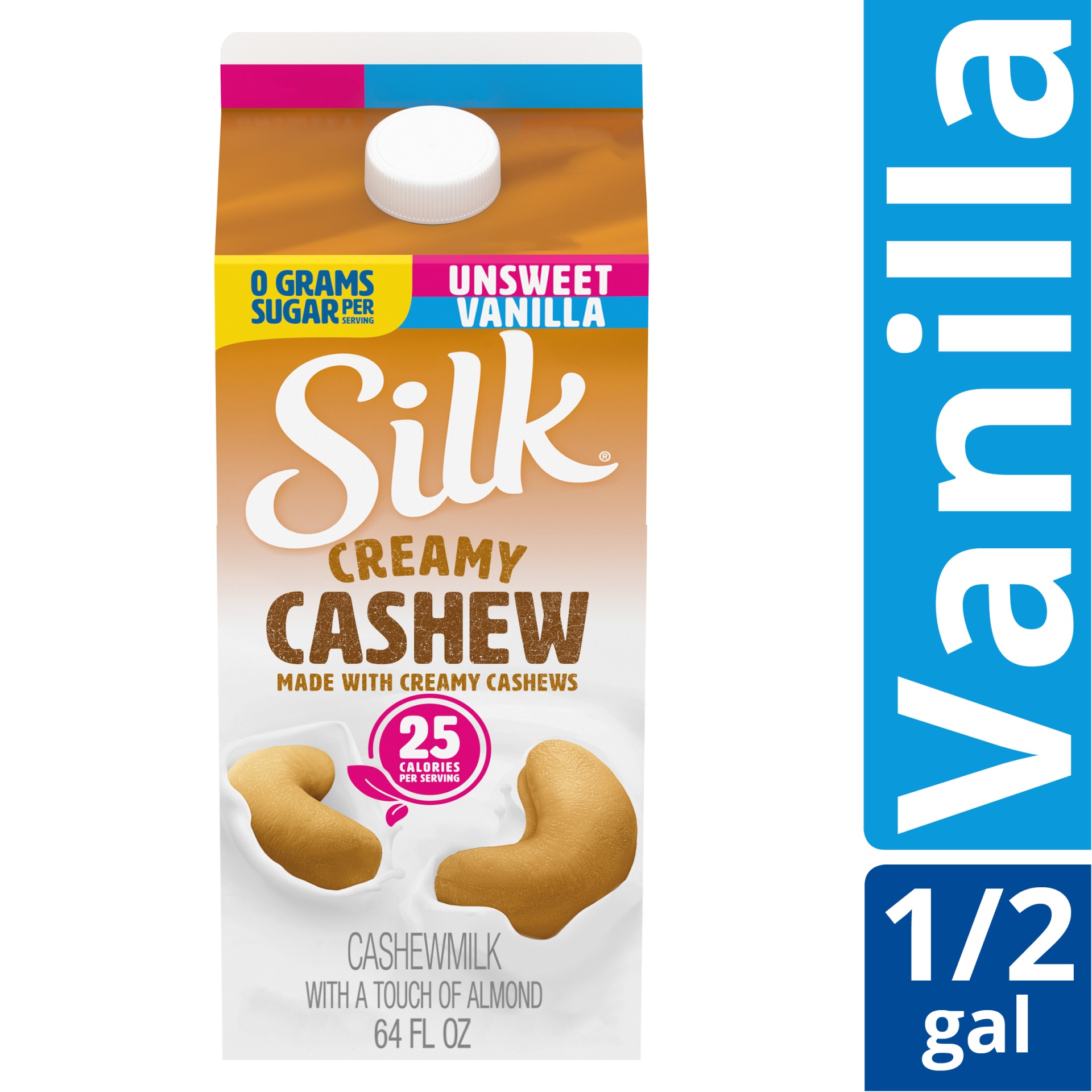 Silk Unsweetened Vanilla Cashew Milk 64 Fl Oz Shipt 8516