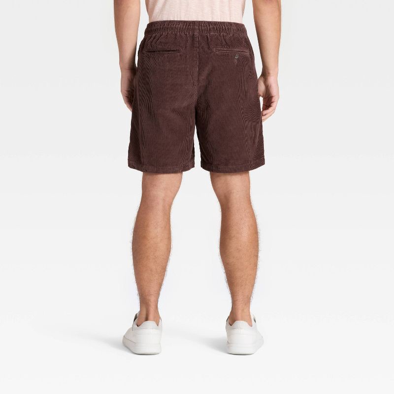 slide 2 of 3, Men's Vintage 7" Elevated Washed Pull-On Shorts - Goodfellow & Co™ Brown XXL: Regular Fit, Twill Fabric, Elastic Waistband, 1 ct