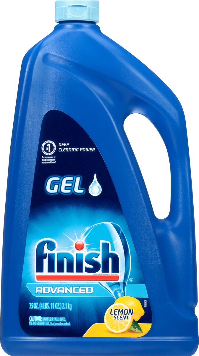 slide 8 of 9, Finish Dishwasher Detergent Gel Liquid, Lemon Scent, 75oz, 75 oz