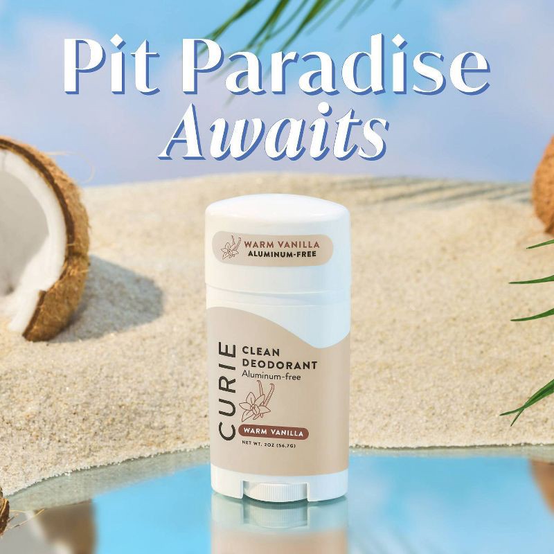 slide 2 of 3, Curie Solid Deodorant Stick Warm Vanilla - Aluminum-Free 2oz, 2 oz