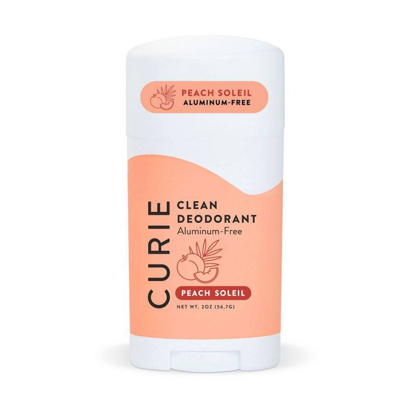 slide 1 of 3, Curie Solid Deodorant Stick Peach Soleil - Aluminum-Free 2oz, 2 oz