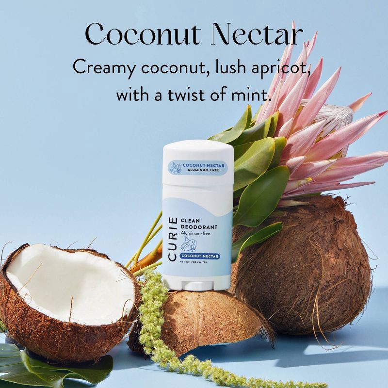 slide 2 of 3, Curie Solid Deodorant Stick Coconut Nectar - Aluminum-Free 2oz, 2 oz