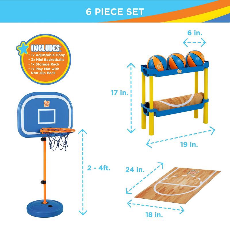slide 2 of 6, Rising Stars My First Free Throw Toy Basketball Set – Basketball Hoop, 1 ct