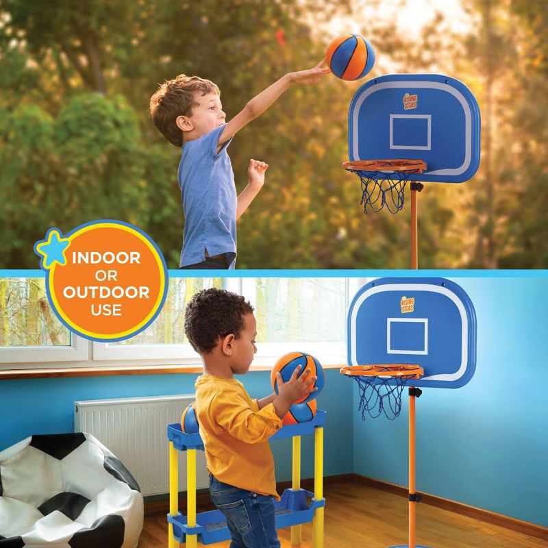 slide 3 of 6, Rising Stars My First Free Throw Toy Basketball Set – Basketball Hoop, 1 ct