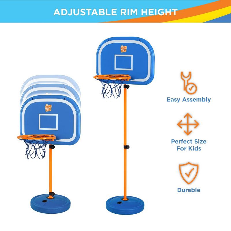 slide 4 of 6, Rising Stars My First Free Throw Toy Basketball Set – Basketball Hoop, 1 ct