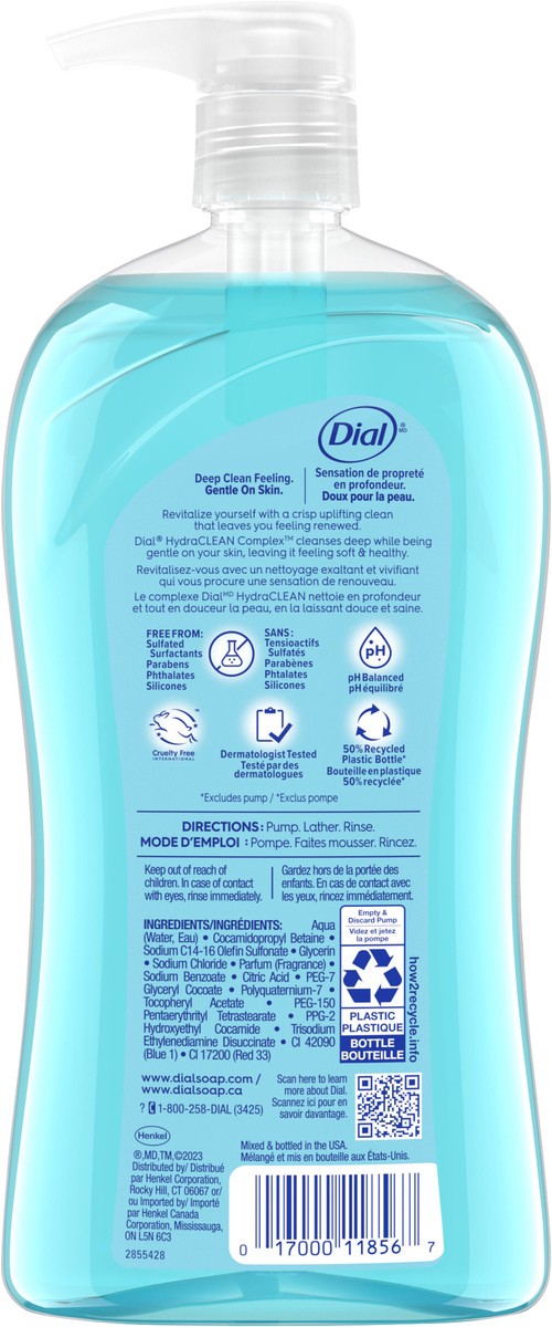 slide 2 of 3, Dial Body Wash, Spring Water, 32 fl oz, 32 fl oz