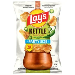 Lay's Kettle Cooked Potato Chips Jalapeno Flavored 12 1/2 Oz