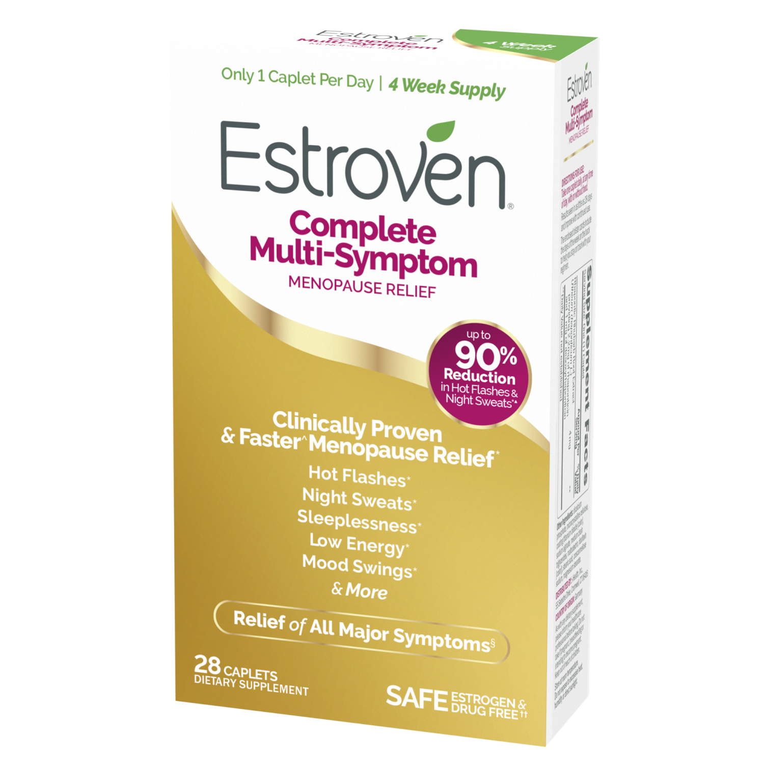 slide 3 of 6, Estroven Complete Multi-Symptom Menopause Relief 28 Caplets, 28 ct