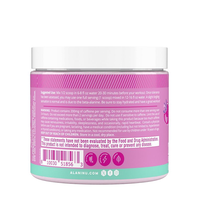 slide 3 of 3, Alani Nutrition Pre-Workout Energy Supplement - Pink Slush - 7.6oz, 7.6 oz