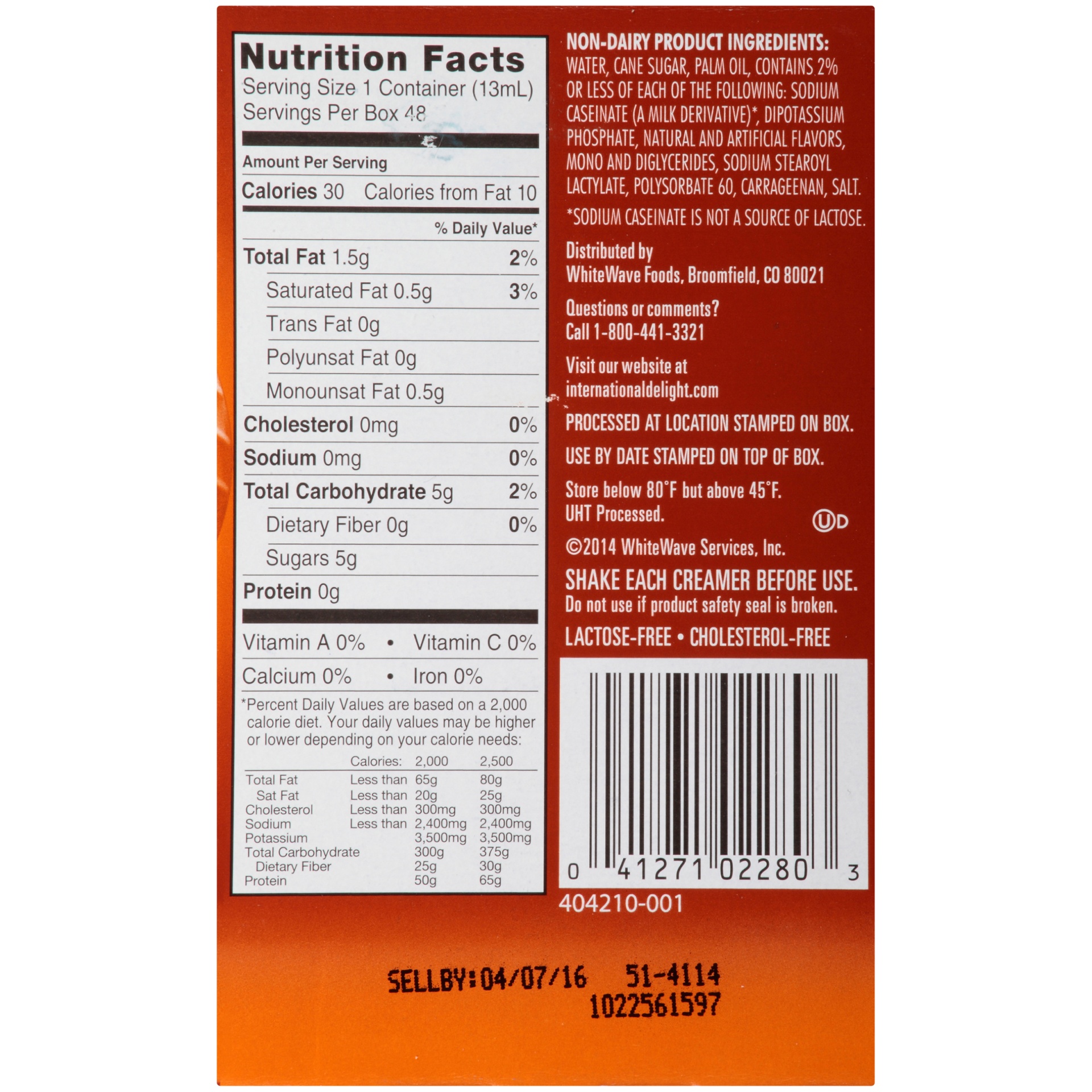 International Delight Hazelnut Coffee Creamer Singles 48 ct Shipt