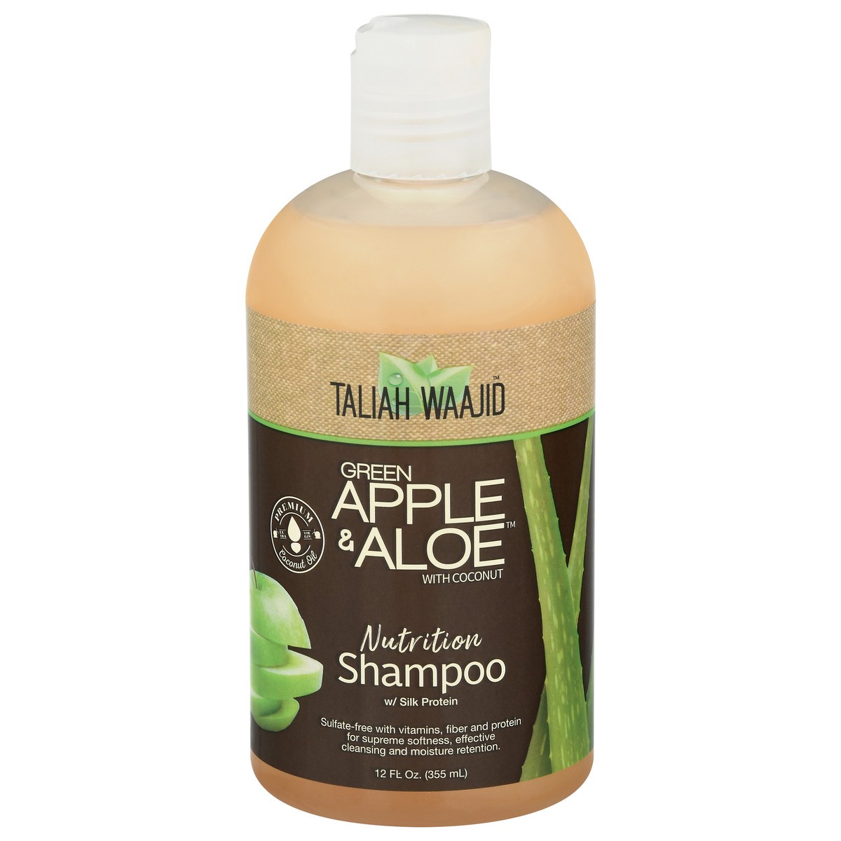 slide 1 of 9, Taliah Waajid Green Apple & Aloe Nutrition Shampoo With Coconut, 12 fl oz