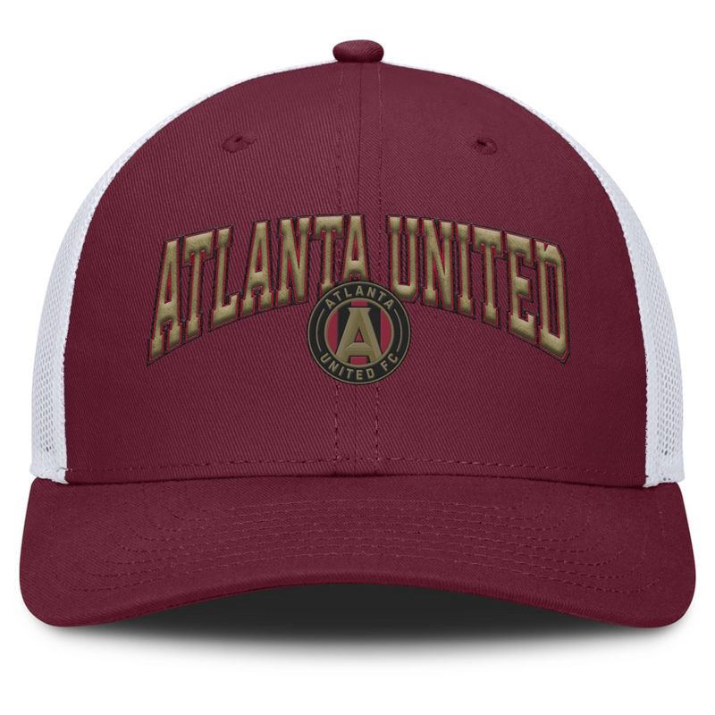 slide 2 of 4, MLS Atlanta United FC Structured Mesh Back Hat: Adjustable Cotton Baseball Cap, One Size Fits Most, 1 ct
