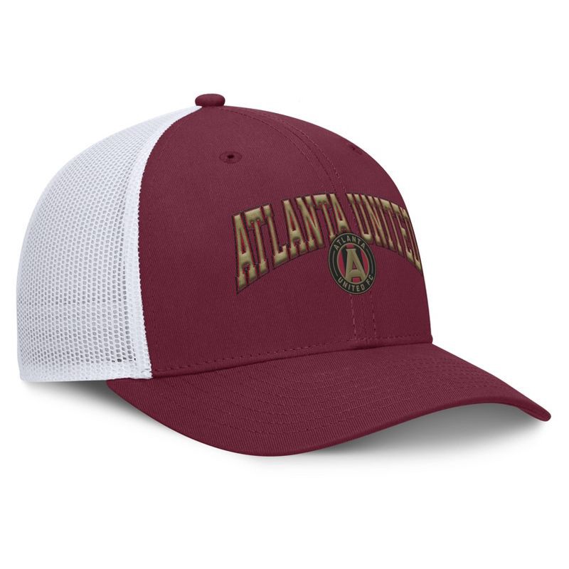 slide 3 of 4, MLS Atlanta United FC Structured Mesh Back Hat: Adjustable Cotton Baseball Cap, One Size Fits Most, 1 ct