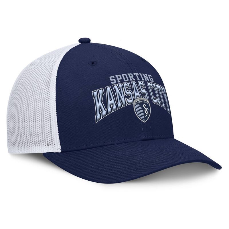 slide 3 of 4, MLS Sporting Kansas City Structured Mesh Back Hat: Adjustable Cotton Baseball Cap, One Size Fits Most, 1 ct