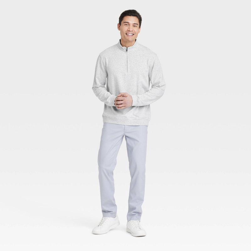 slide 3 of 3, Men's Comfort Wear 1/4 Zip Sweatshirt - Goodfellow & Co™ Heather Gray M, 1 ct