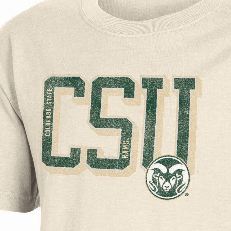slide 3 of 3, NCAA Colorado State Rams Boys' Sand T-Shirt - S: Lightweight Cotton Crew Pullover, 1 ct