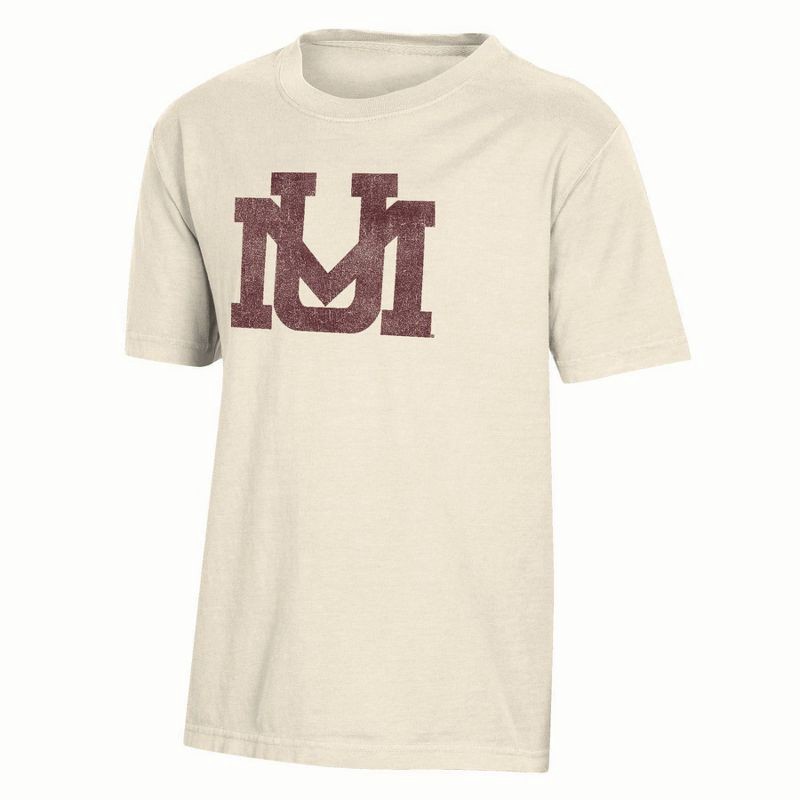 slide 1 of 3, NCAA Montana Grizzlies Boys' Sand T-Shirt - XL: Cotton Jersey, Crew Neck, 1 ct