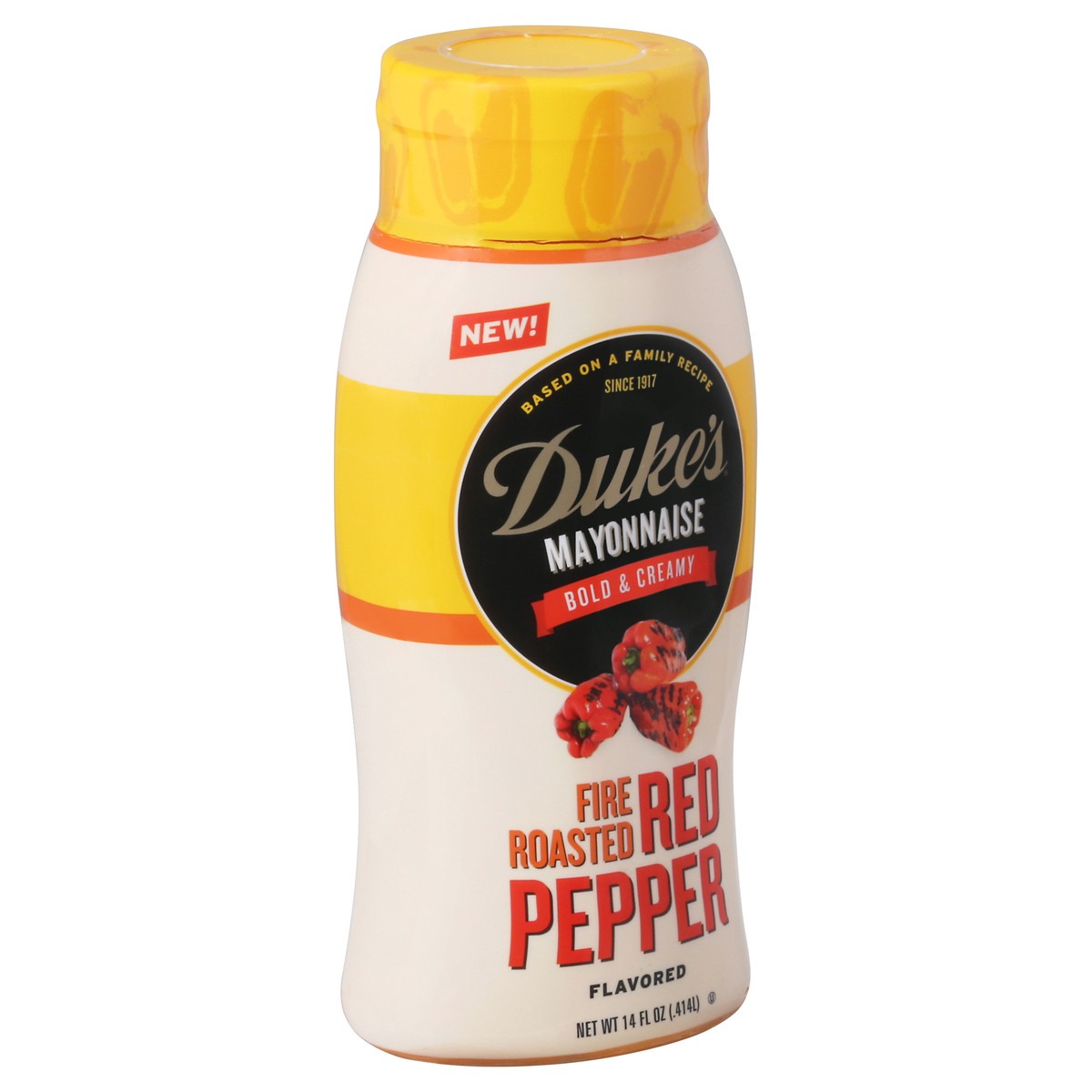 slide 2 of 9, Duke's Fire Roasted Red Pepper Mayonnaise 14 fl oz, 14 fl oz