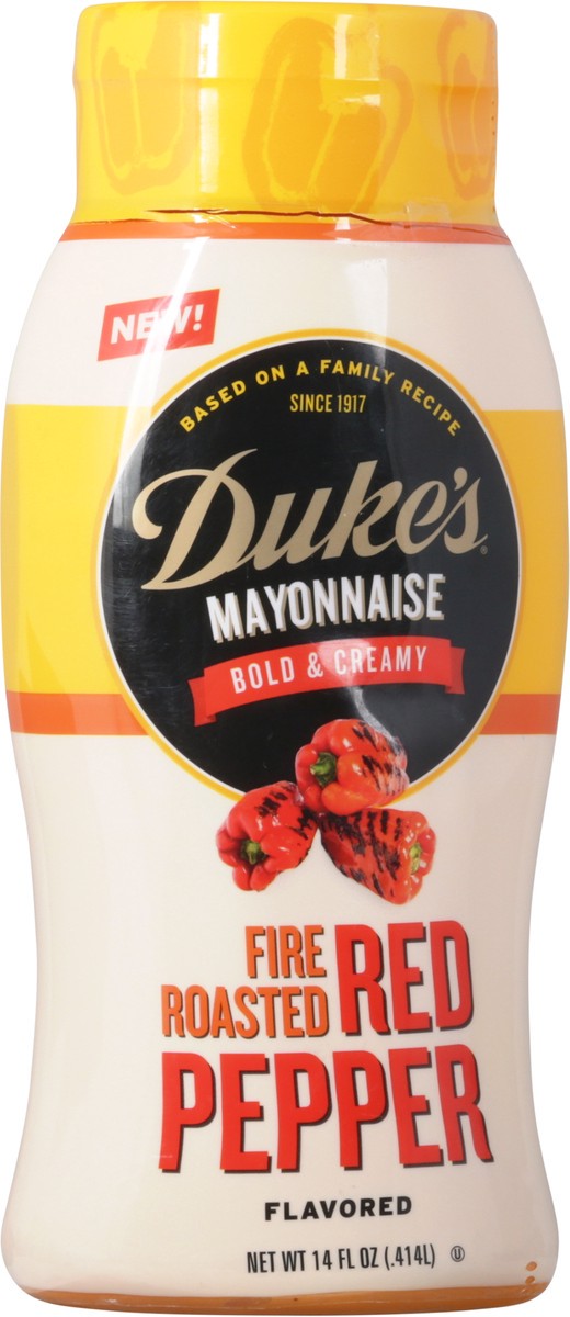slide 6 of 9, Duke's Fire Roasted Red Pepper Mayonnaise 14 fl oz, 14 fl oz