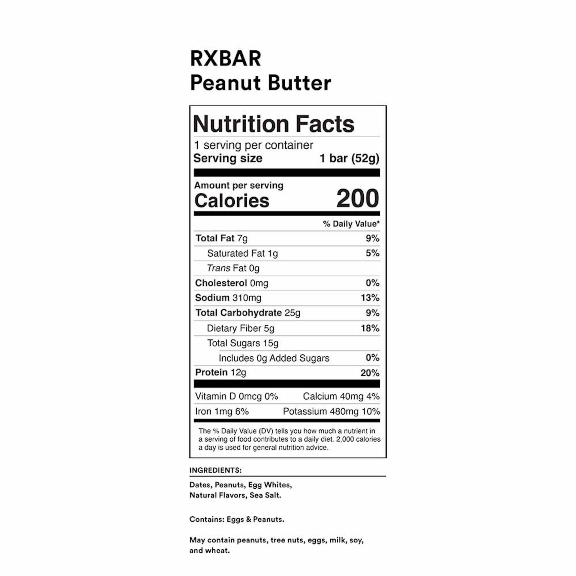 slide 2 of 5, RXBAR Protein Bar, 12g Protein, Peanut Butter, 1.83 oz