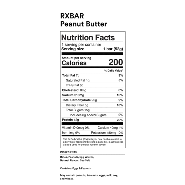 slide 12 of 13, RXBAR Protein Bar, 12g Protein, Peanut Butter, 1.83 oz