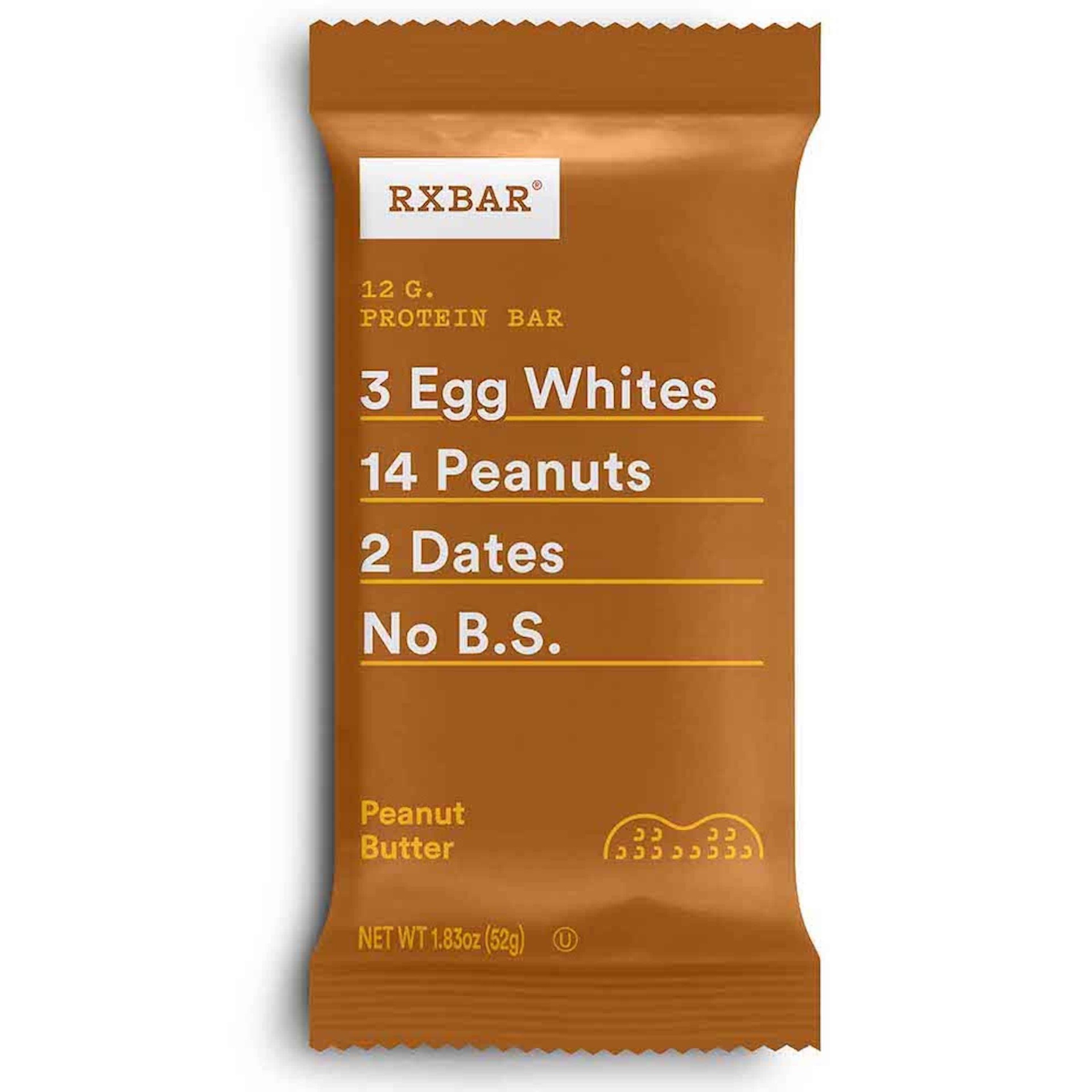 slide 1 of 5, RXBAR Protein Bar, 12g Protein, Peanut Butter, 1.83 oz