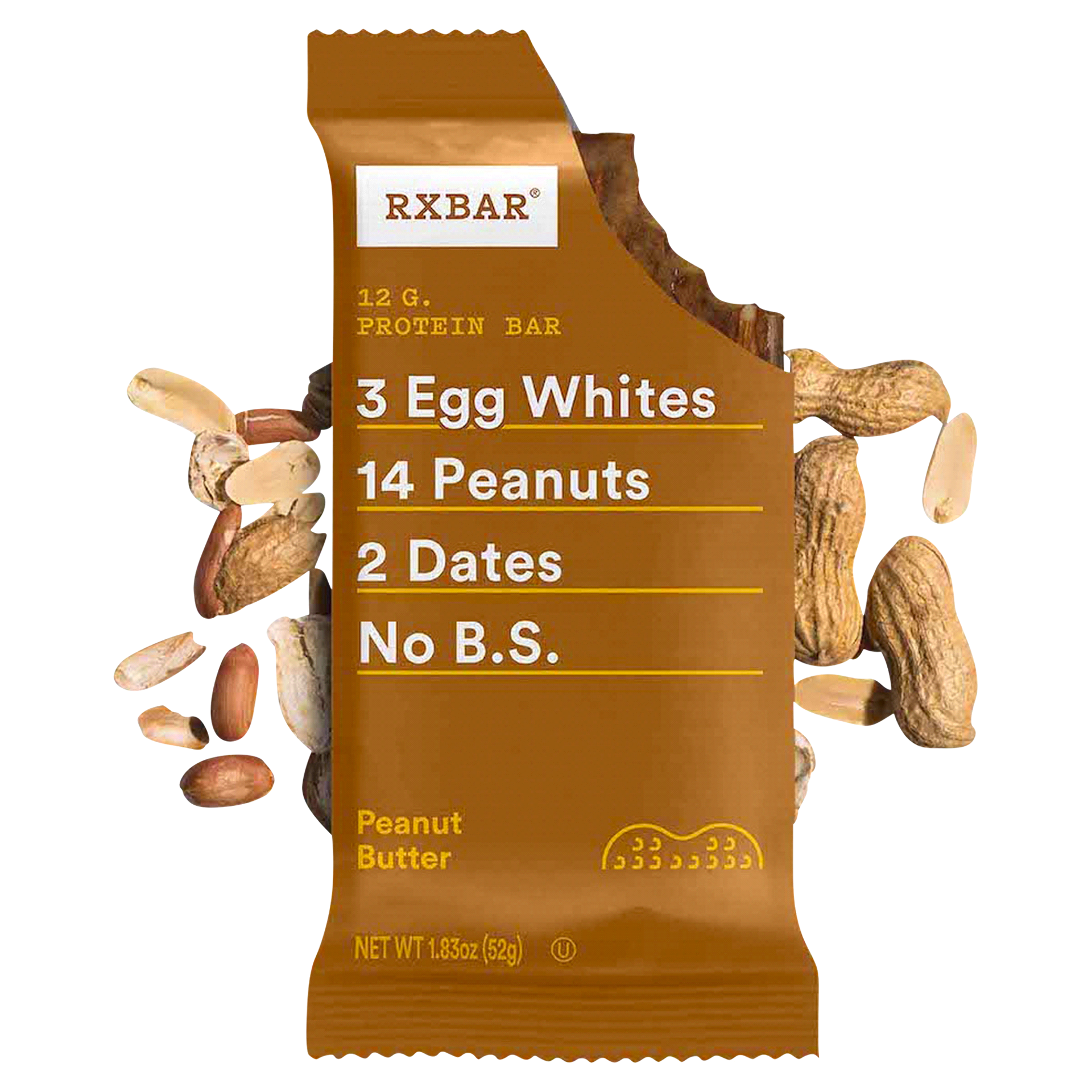 slide 9 of 13, RXBAR Protein Bar, 12g Protein, Peanut Butter, 1.83 oz