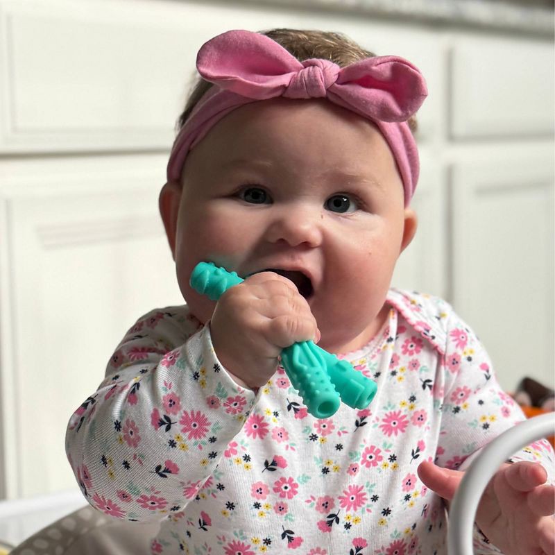 slide 6 of 7, Re-Play Assorted Teether Straws with Cleaning brush - 4pk, 4 ct