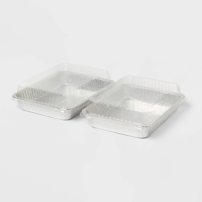 slide 3 of 3, Aluminum Foil Cake Pan with Lids - 2ct - up&up™, 2 ct