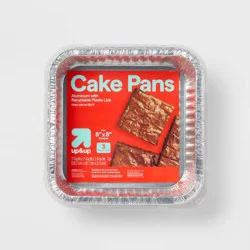 Aluminum Foil Cake Pan with Lids - 3ct - up&up™