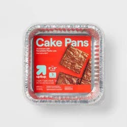 Aluminum Foil Cake Pan with Lids - 3ct - up&up™