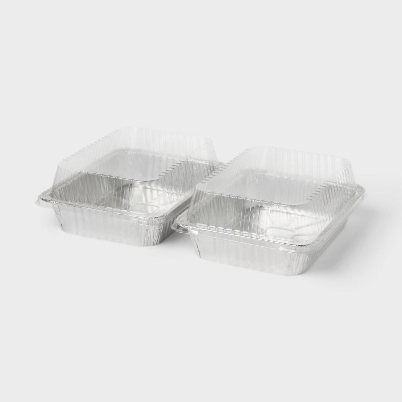 slide 3 of 3, All Purpose Aluminum Disposable Bakeware with Lid - 2ct - up&up™, 2 ct