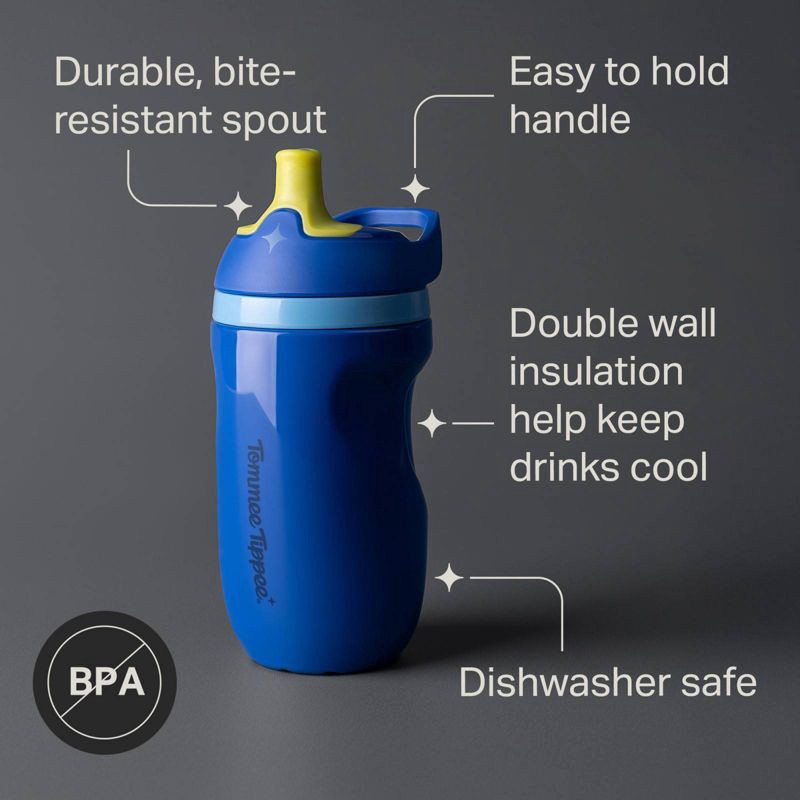 slide 5 of 9, Tommee Tippeee 9oz Sporty Spout Cup - Royal Blue, 9 oz