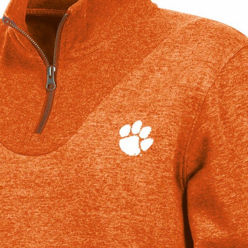 slide 3 of 3, NCAA Clemson Tigers Women's Quarter Zipped Sweatshirt - M: Lightweight Fleece Pullover, 1 ct