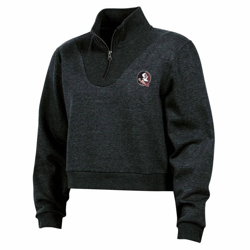slide 1 of 3, NCAA Florida State Seminoles Women's Quarter Zipped Sweatshirt -XL: Fleece, 1 ct