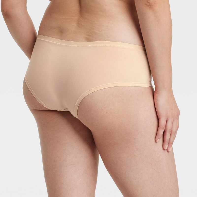 slide 5 of 5, Women's Luxe Stretch Cheeky Underwear - Auden™ Soft Beige XL: Low Rise, Lightweight Knit, Cotton Gusset, Pull-On Style, 1 ct