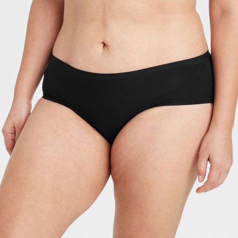 slide 4 of 5, Women's Luxe Stretch Cheeky Underwear - Auden™ Black M, 1 ct