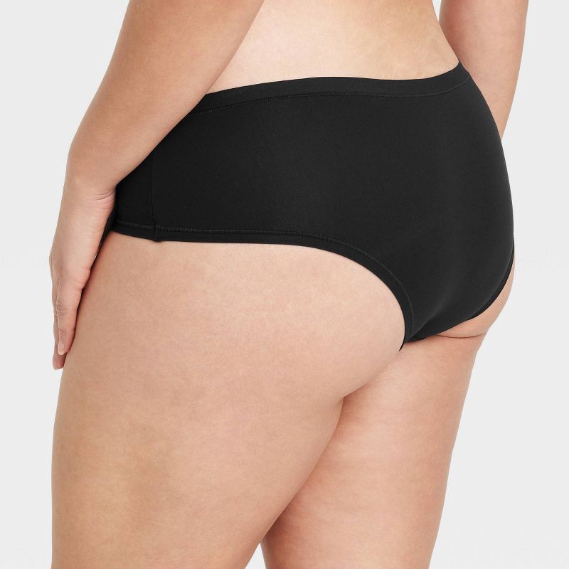 slide 5 of 5, Women's Luxe Stretch Cheeky Underwear - Auden™ Black XL: Low Rise, Lightweight Knit, Cotton Gusset, Pull-On Style, 1 ct