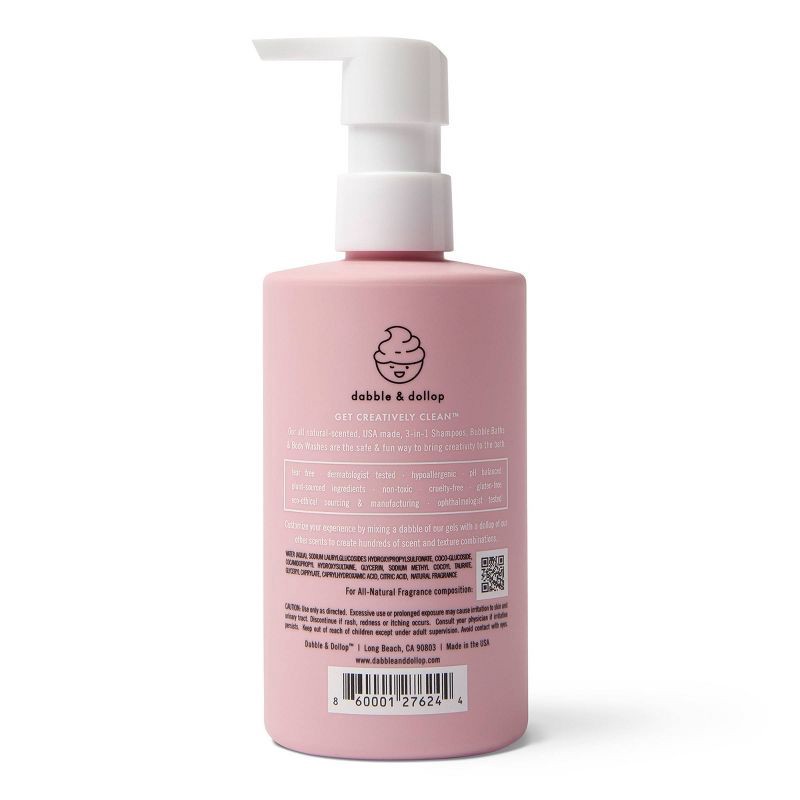 slide 2 of 5, Dabble & Dollop Kids' 3-in-1 Shampoo, Body Wash & Bubble Bath - Coconut - 10 fl oz, 10 fl oz