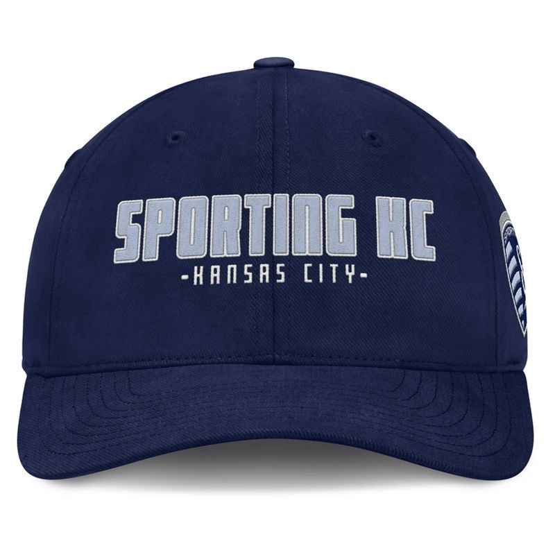 slide 2 of 4, MLS Sporting Kansas City Structured Hat: Cotton Adjustable Baseball Cap, One Size Fits Most, 1 ct