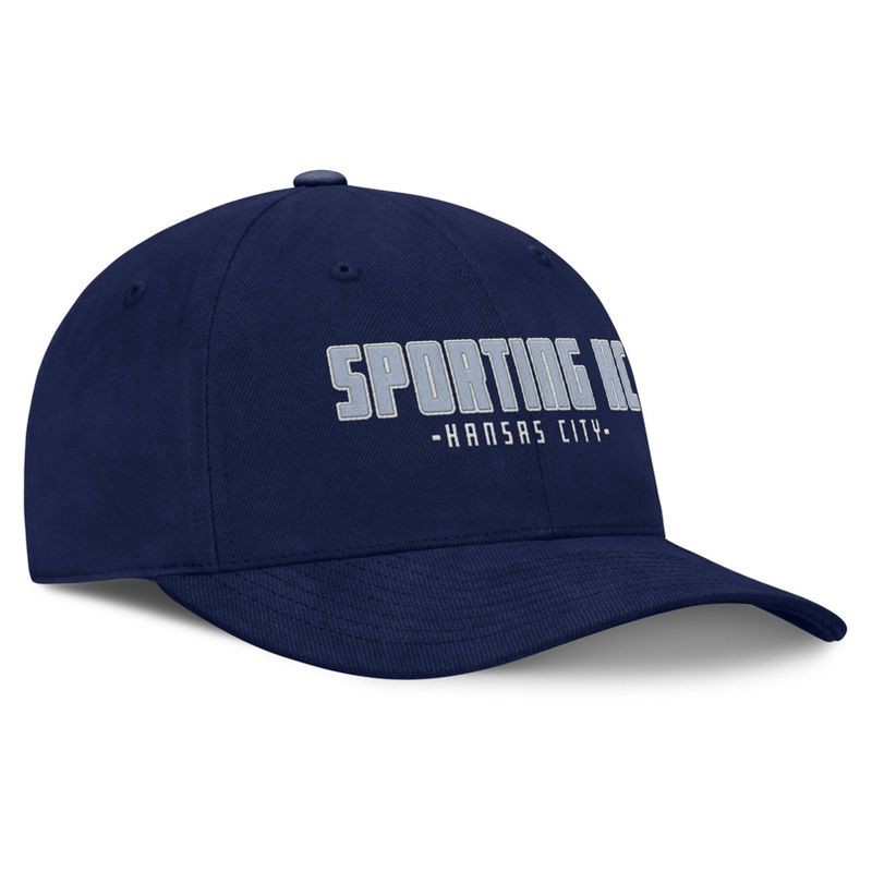 slide 3 of 4, MLS Sporting Kansas City Structured Hat: Cotton Adjustable Baseball Cap, One Size Fits Most, 1 ct