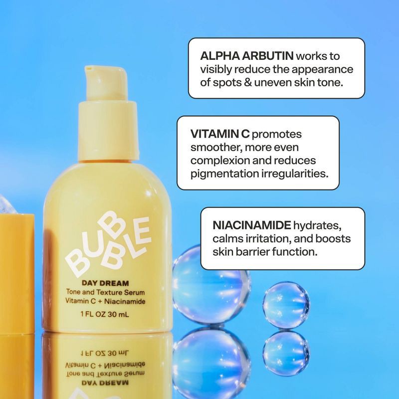 slide 5 of 6, Bubble Skincare Day Dream Vitamin C + Niacinamide Tone & Texture Serum - 1 fl oz, 1 fl oz