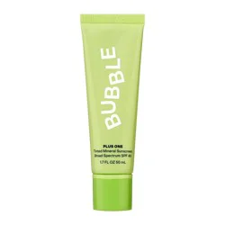 Bubble Skincare Plus One Tinted Mineral - SPF 40 - 1.7 fl oz: Aluminum-Free Cream, Vegan, Non-Toxic, Face Sunscreen