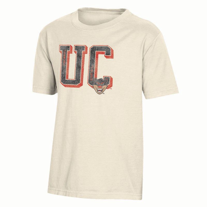 slide 1 of 3, NCAA Cincinnati Bearcats Boys' Sand T-Shirt - XL: Cotton Crew Neck Jersey, 1 ct